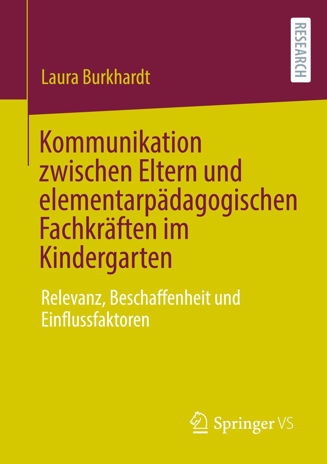 Cover: 9783658345860 | Kommunikation zwischen Eltern und elementarpädagogischen...