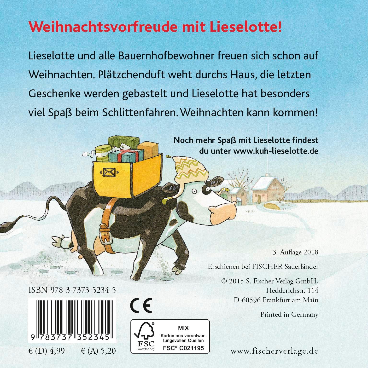 Rückseite: 9783737352345 | Bald ist Weihnachten, Lieselotte! | Alexander Steffensmeier | Buch