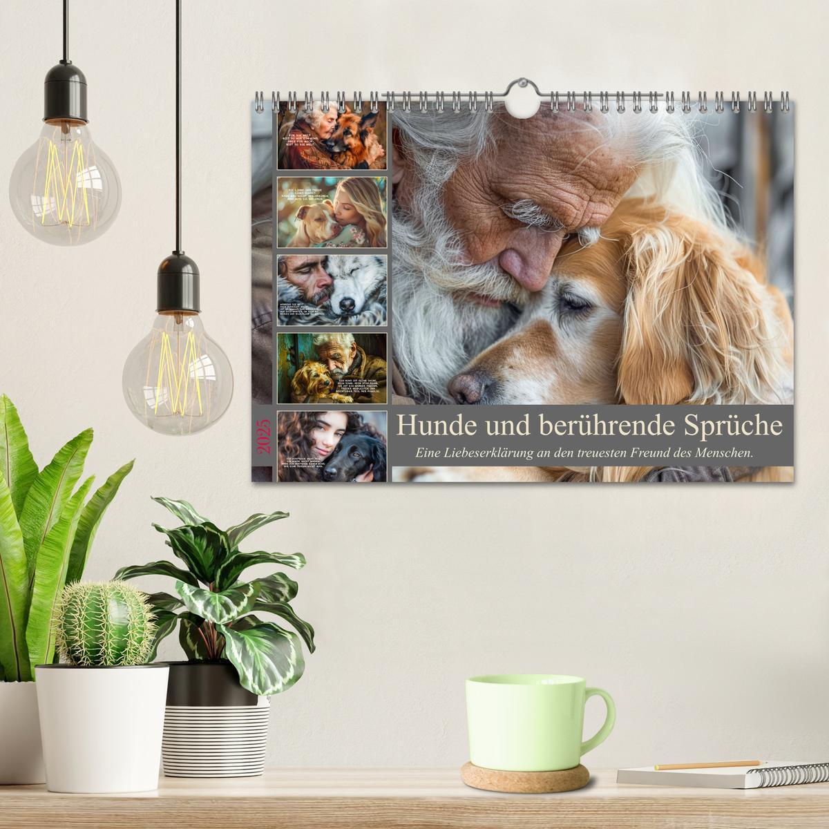 Bild: 9783457165539 | Hunde und berührende Sprüche (Wandkalender 2025 DIN A4 quer),...