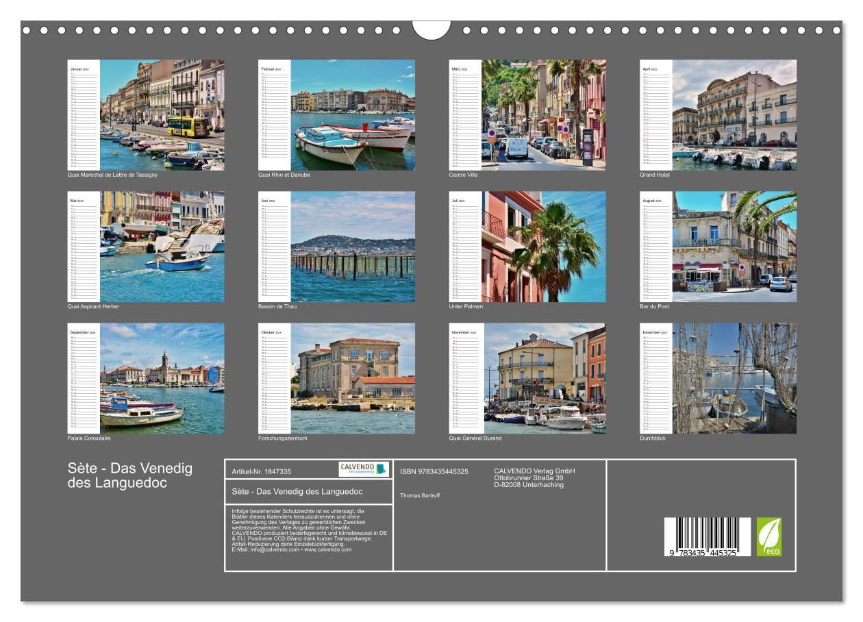 Bild: 9783435445325 | Sète - Das Venedig des Languedoc (Wandkalender 2025 DIN A3 quer),...