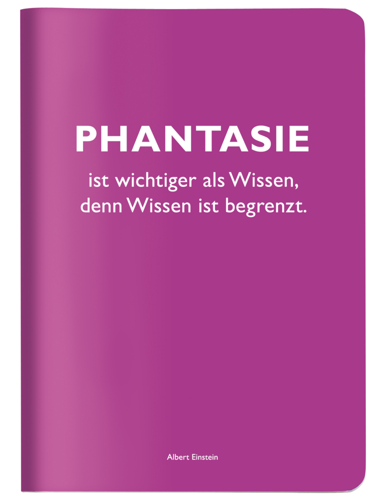 Cover: 4048809015913 | Heft A6 kariert, "Phantasie ist wichtiger als Wissen, denn Wissen...