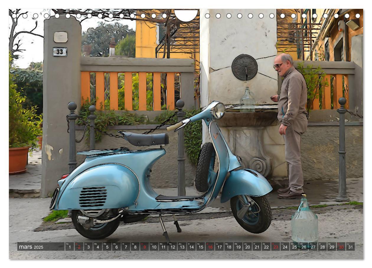 Bild: 9781325942589 | La Vespa en Cartoon (Calendrier mural 2025 DIN A4 vertical),...