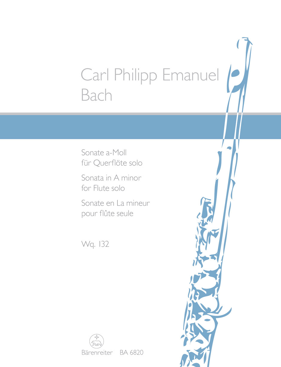 Cover: 9790006482917 | Sonata for Solo Flute A minor Wq 132 | Carl Philipp Emanuel Bach