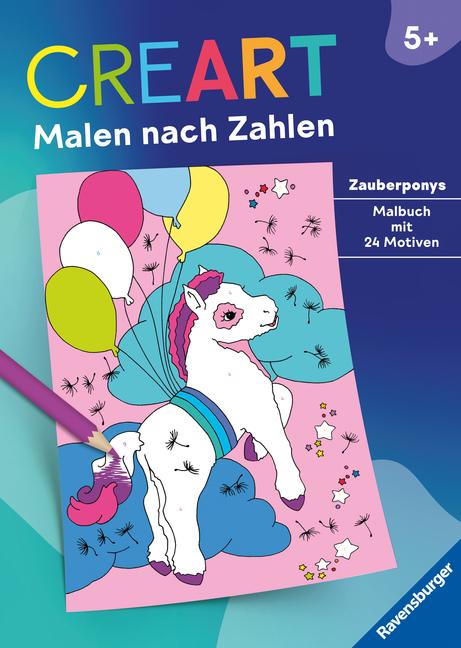 Cover: 9783473489107 | Ravensburger CreArt Malen nach Zahlen ab 5: Zauberponys, Malbuch,...