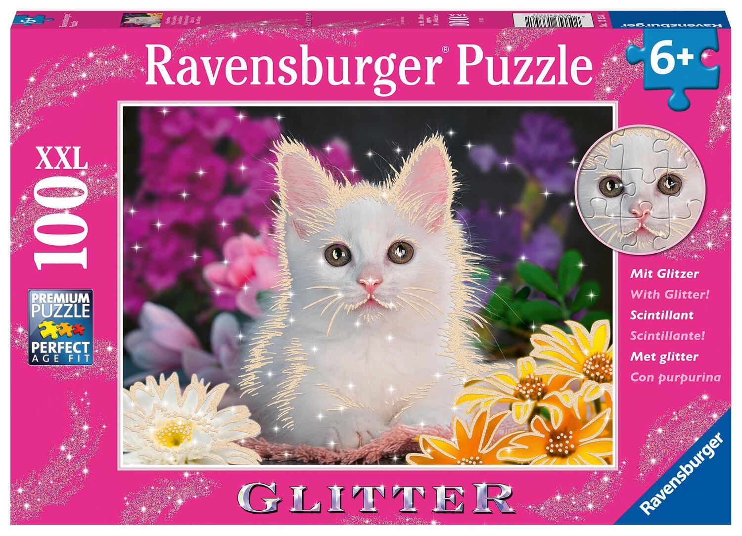 Cover: 4005556133581 | Ravensburger Kinderpuzzle - 13358 Glitzerkatze - 100 Teile...