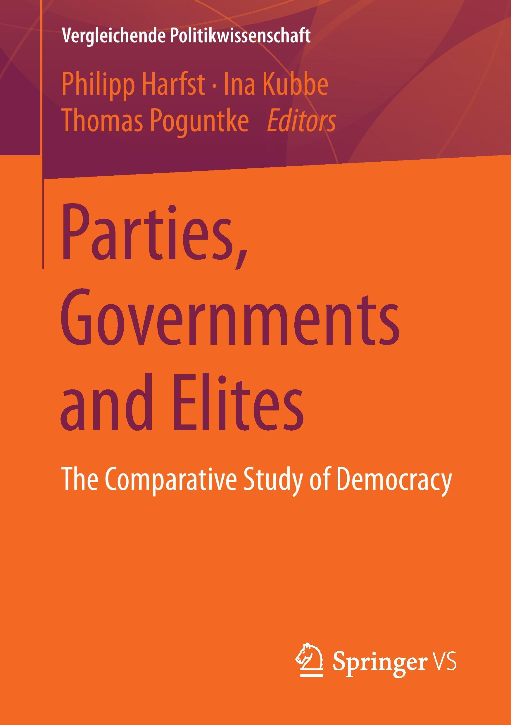 Cover: 9783658174453 | Parties, Governments and Elites | The Comparative Study of Democracy