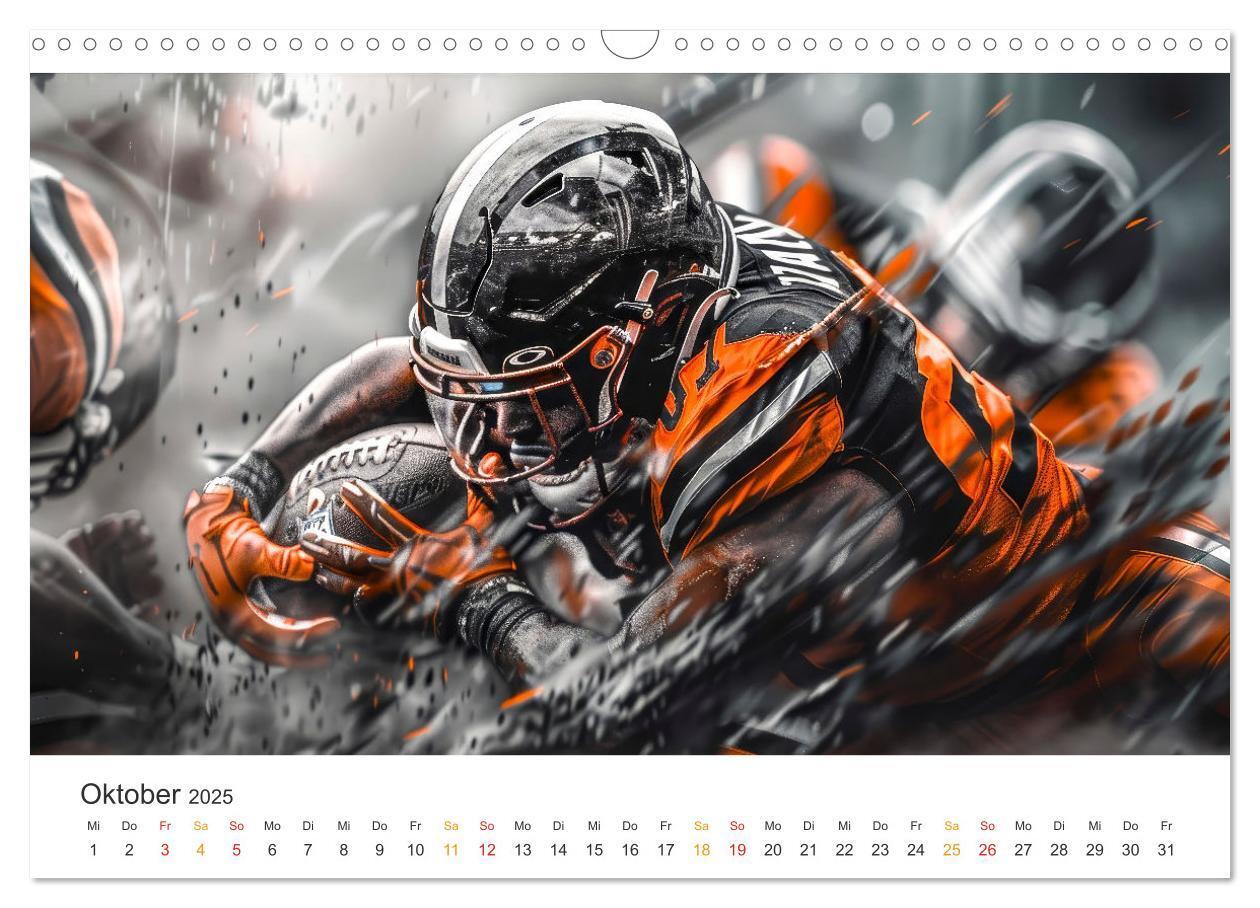 Bild: 9783383806551 | American Football - coole Momente (Wandkalender 2025 DIN A3 quer),...