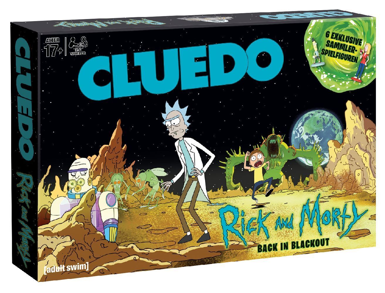 Cover: 4035576011422 | Cluedo, Rick &amp; Morty (Spiel) | Spiel | In Spielebox | 11422 | Deutsch