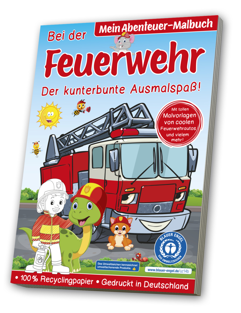 Cover: 4019393988464 | Malbuch Blauer Engel: Feuerwehr | media Verlagsgsellschaft mbH | 64 S.