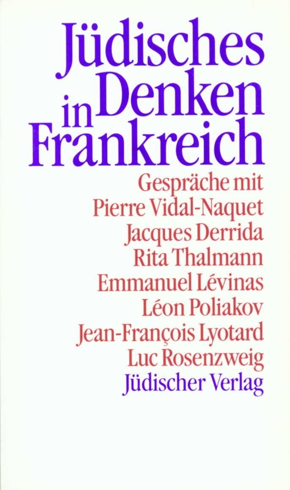 Cover: 9783633540907 | Jüdisches Denken in Frankreich | Elisabeth Weber | Taschenbuch