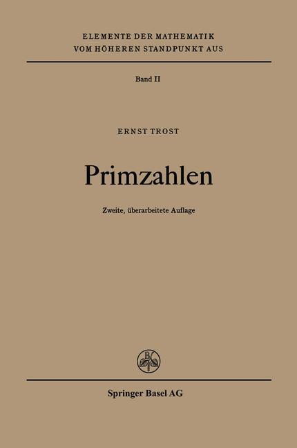 Cover: 9783764303877 | Primzahlen | E. Trost | Taschenbuch | Paperback | 100 S. | Deutsch