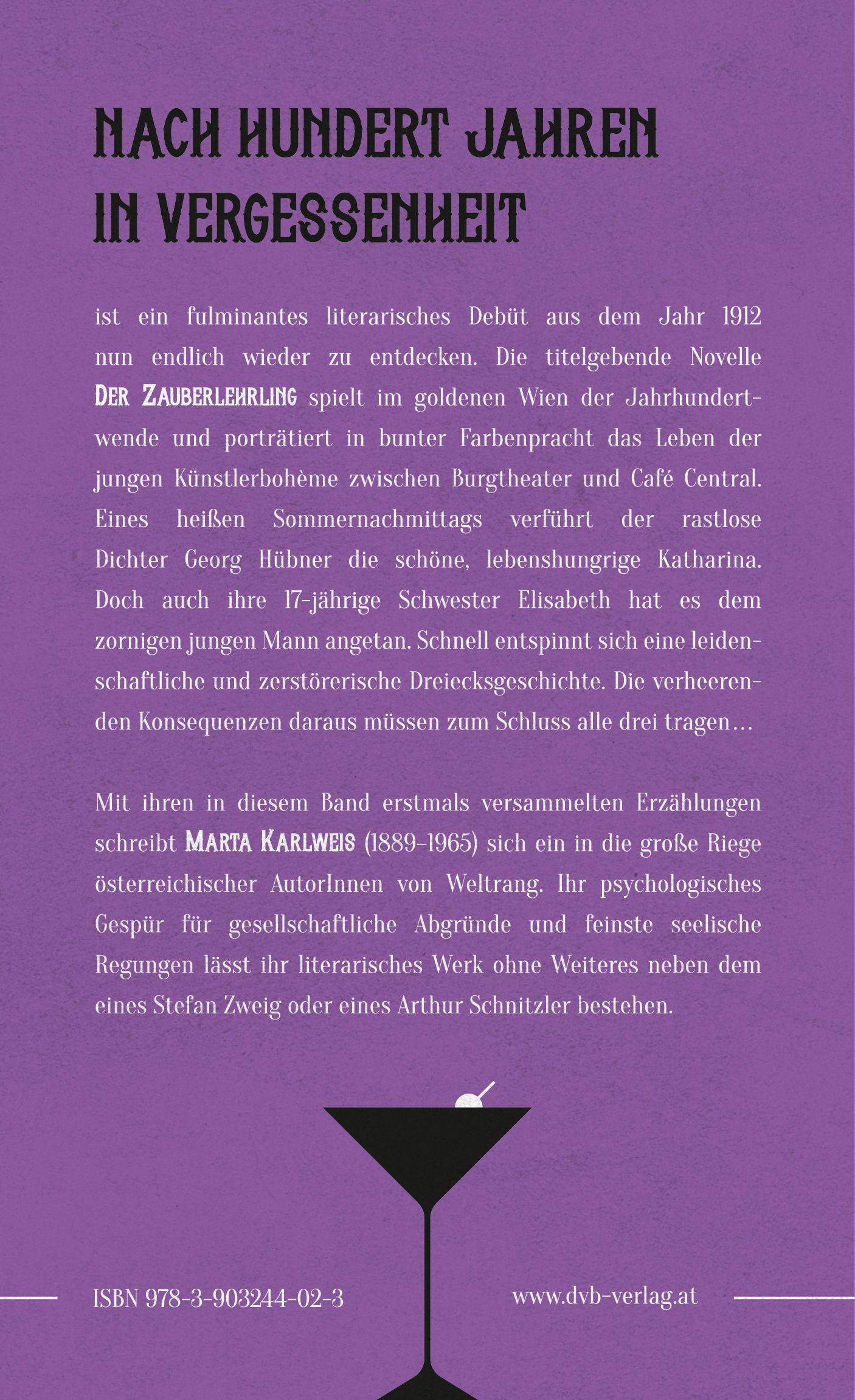 Bild: 9783903244023 | Der Zauberlehrling | Novellen | Marta Karlweis | Buch | 264 S. | 2021