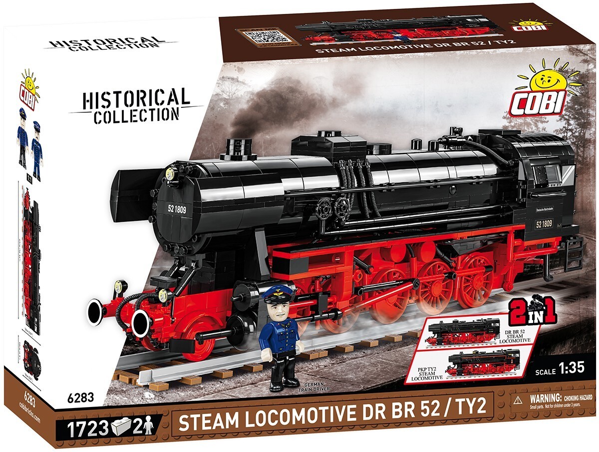 Cover: 5902251062835 | COBI Trains 6283 - Steam Locomotive DR BR 52/TY2, Maßtab 1:35 | 2023