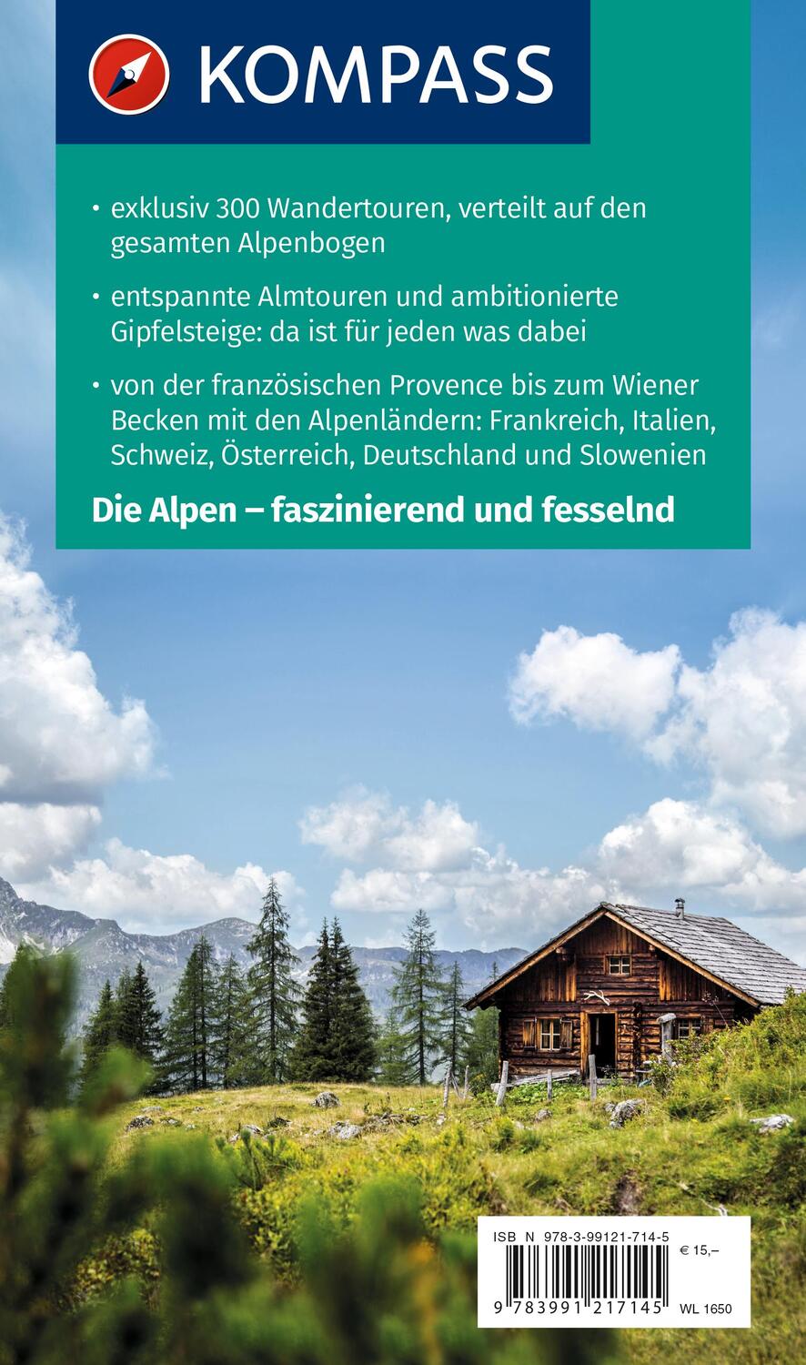 Rückseite: 9783991217145 | KOMPASS Wanderlust Alpen | Taschenbuch | 656 S. | Deutsch | 2023