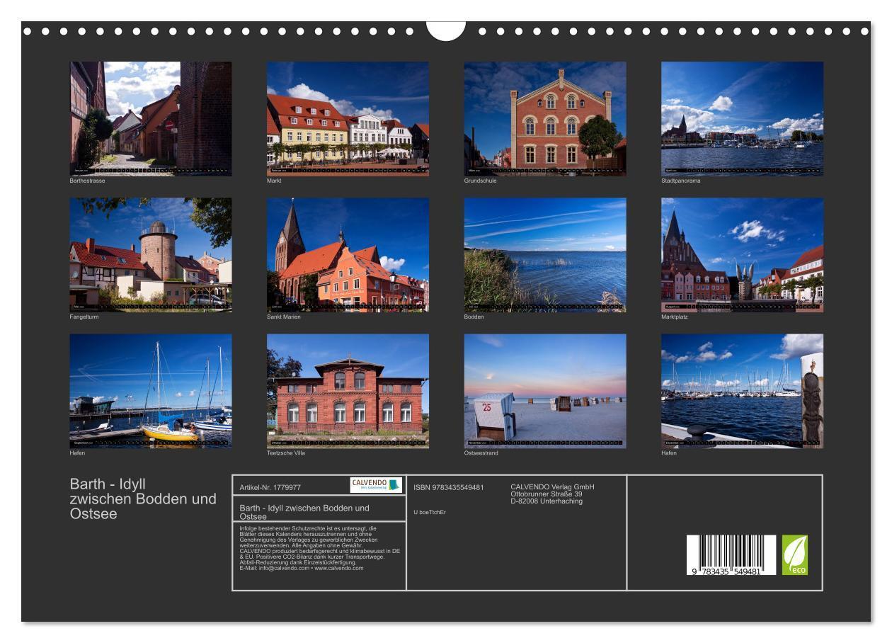 Bild: 9783435549481 | Barth - Idyll zwischen Bodden und Ostsee (Wandkalender 2025 DIN A3...