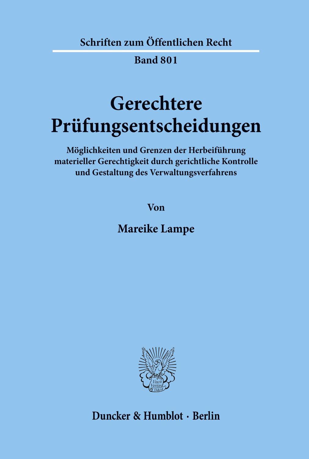 Cover: 9783428099108 | Gerechtere Prüfungsentscheidungen. | Mareike Lampe | Taschenbuch