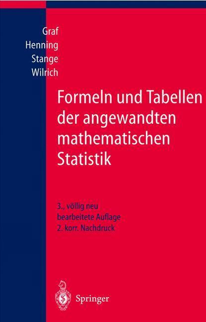 Cover: 9783540169017 | Formeln und Tabellen der angewandten mathematischen Statistik | Buch