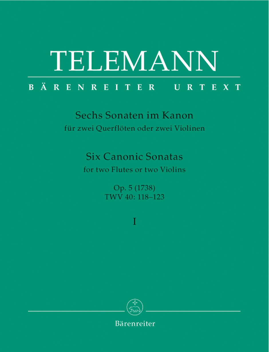Cover: 9790006428335 | Six Canonic Sonatas | Urtext | Georg Philipp Telemann | Buch