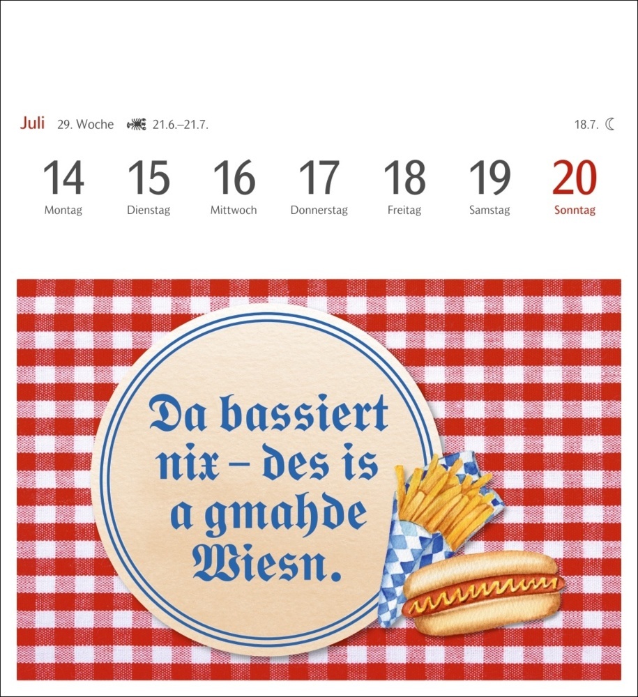 Bild: 9783840035999 | Bairische Sprüche - Do legst di nieda! Postkartenkalender 2025 - 53...