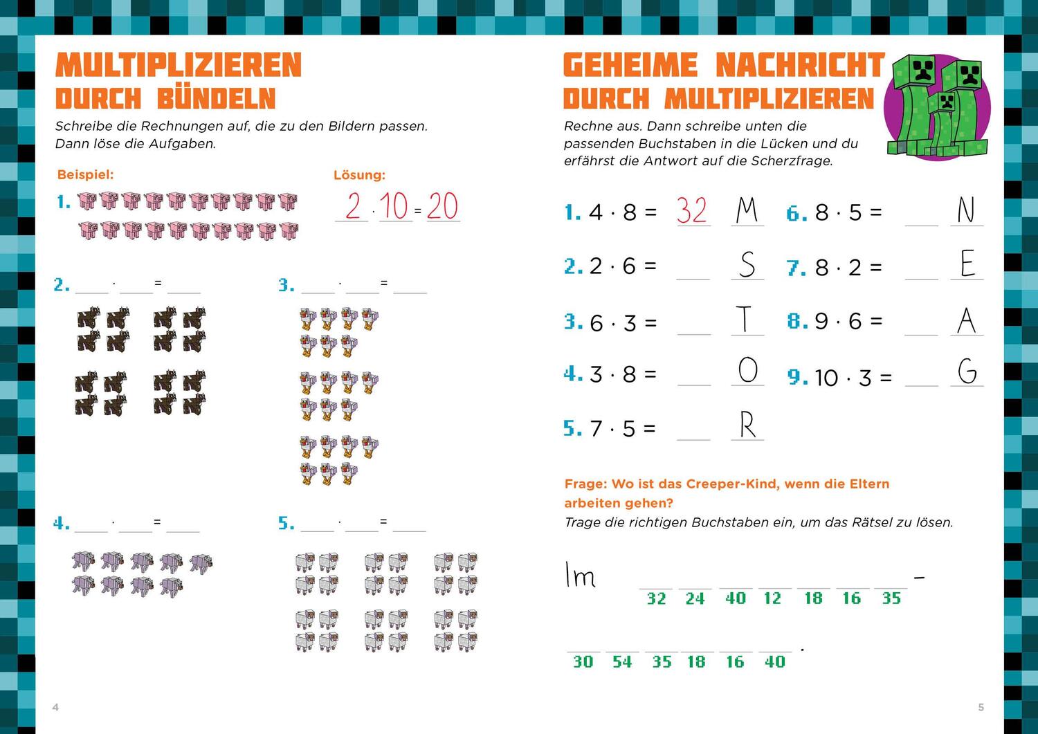 Bild: 9783743205970 | Mathe für Minecrafter - Multiplizieren und Dividieren | Taschenbuch