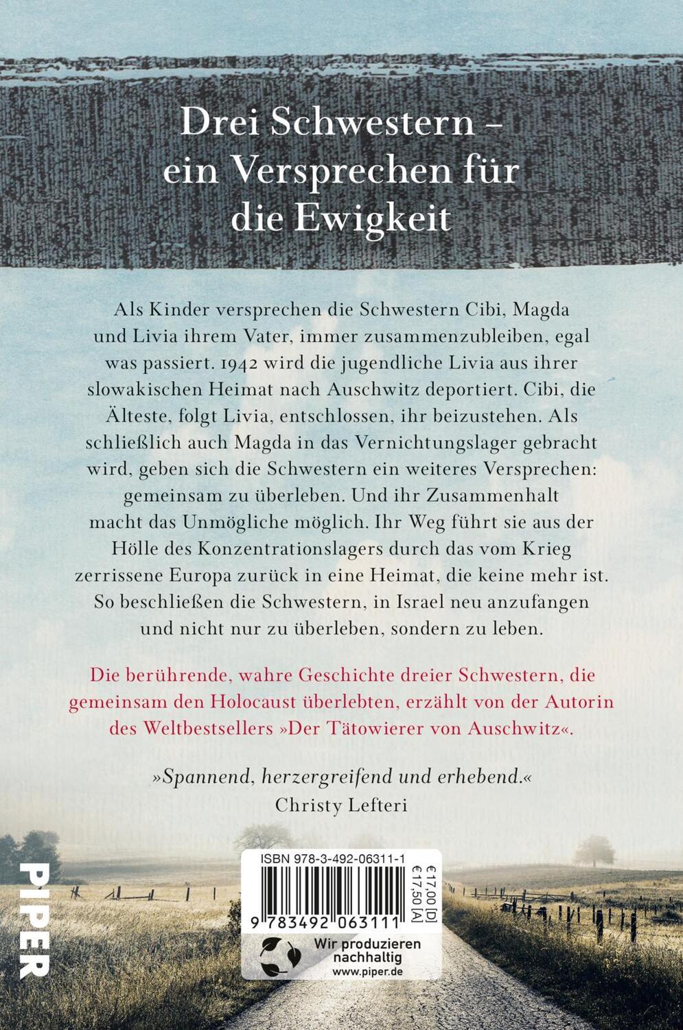 Rückseite: 9783492063111 | Die Schwestern von Auschwitz | Heather Morris | Taschenbuch | 544 S.