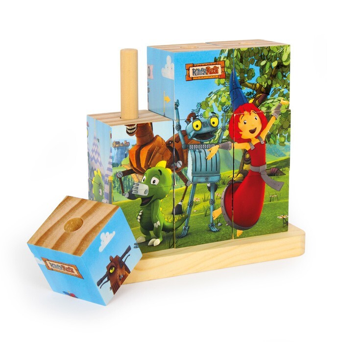 Cover: 4020972058256 | Small foot 5825 - Ritter Rost Steck-Würfelpuzzle, Holz, 16x7x15cm