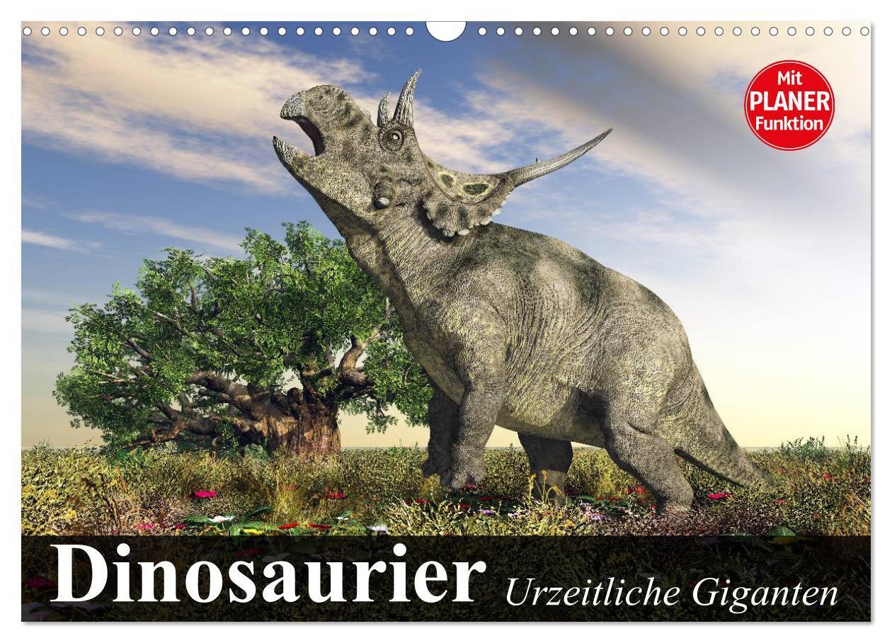 Cover: 9783675579705 | Dinosaurier. Urzeitliche Giganten (Wandkalender 2024 DIN A3 quer),...