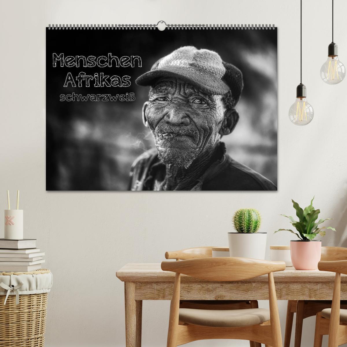 Bild: 9783435575787 | Menschen Afrikas schwarzweiß (Wandkalender 2025 DIN A2 quer),...