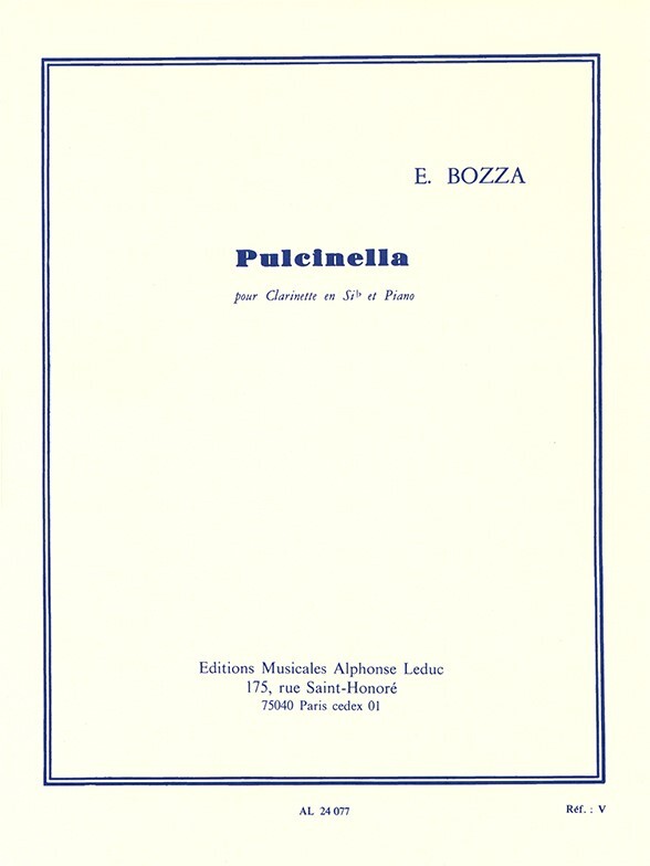 Cover: 9790046240775 | Pulcinella For Clarinet And Piano | Eugène Bozza | Buch