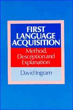 Cover: 9780521349161 | First Language Acquisition | Method, Description and Explanation