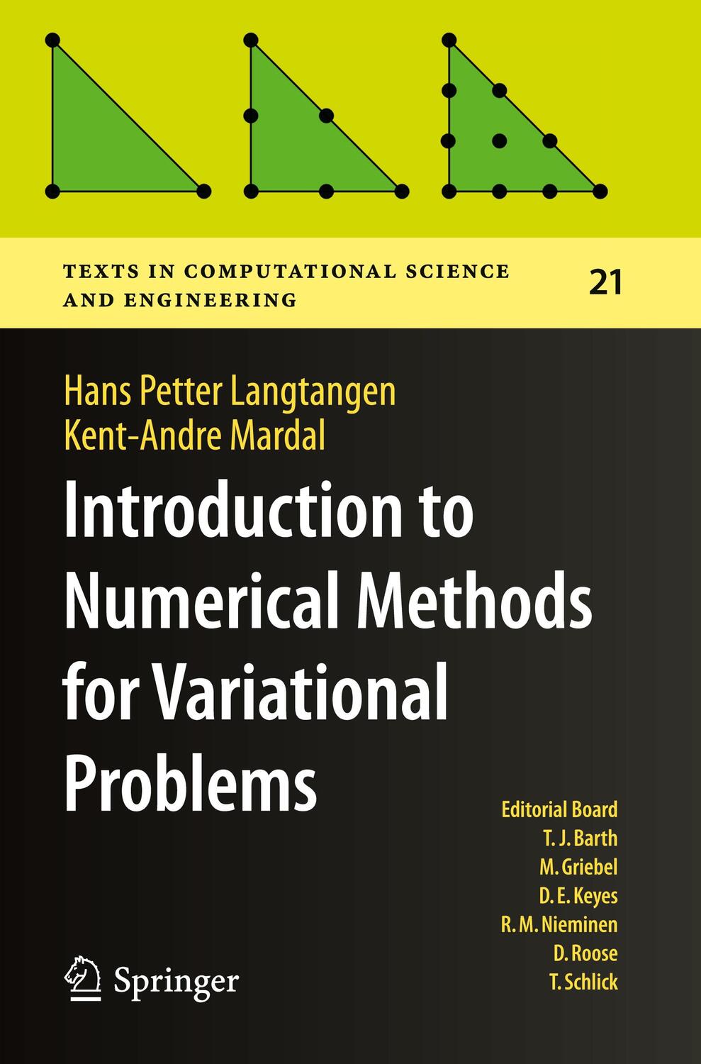 Cover: 9783030237905 | Introduction to Numerical Methods for Variational Problems | Buch