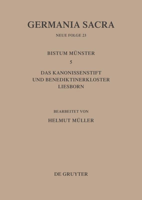Cover: 9783110110029 | Die Bistümer der Kirchenprovinz Köln. Das Bistum Münster 5. Das...