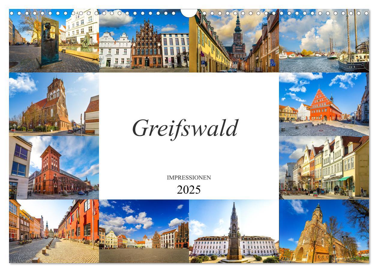 Cover: 9783435241088 | Greifswald Impressionen (Wandkalender 2025 DIN A3 quer), CALVENDO...