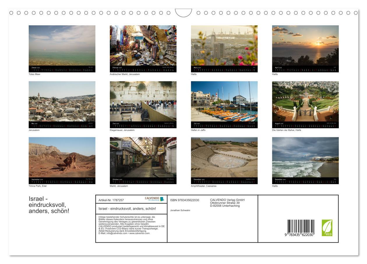 Bild: 9783435622030 | Israel - eindrucksvoll, anders, schön! (Wandkalender 2025 DIN A3...