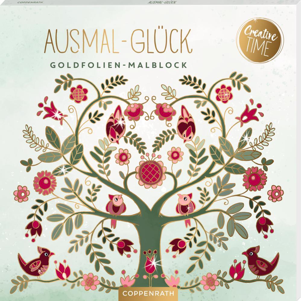 Cover: 4050003724027 | Ausmal-Glück | Goldfolien-Malblock (Creative Time) | Taschenbuch