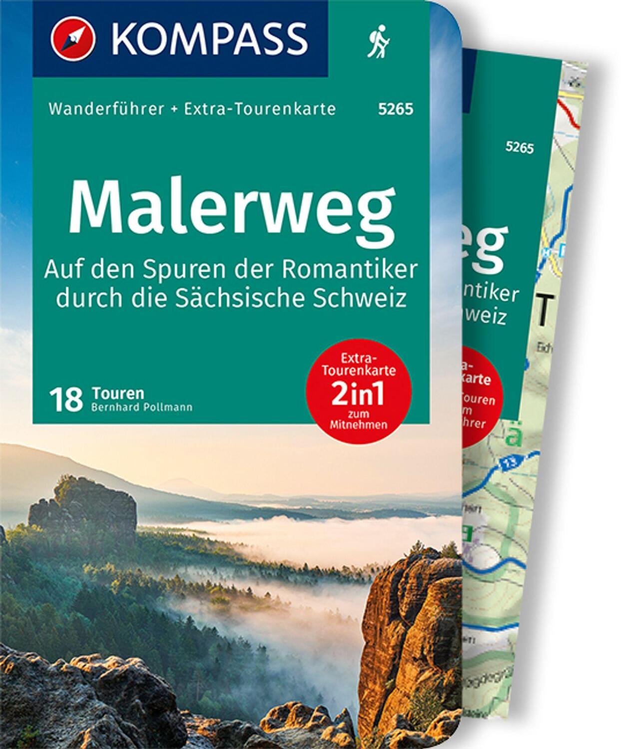 Cover: 9783991211990 | KOMPASS Wanderführer Malerweg - Auf den Spuren der Romantiker durch...