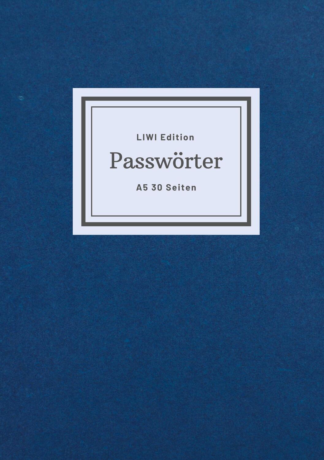 Cover: 9783965425293 | Notizbuch für Passwörter - klein A5 - Organizer liniert 2 Spalten -...
