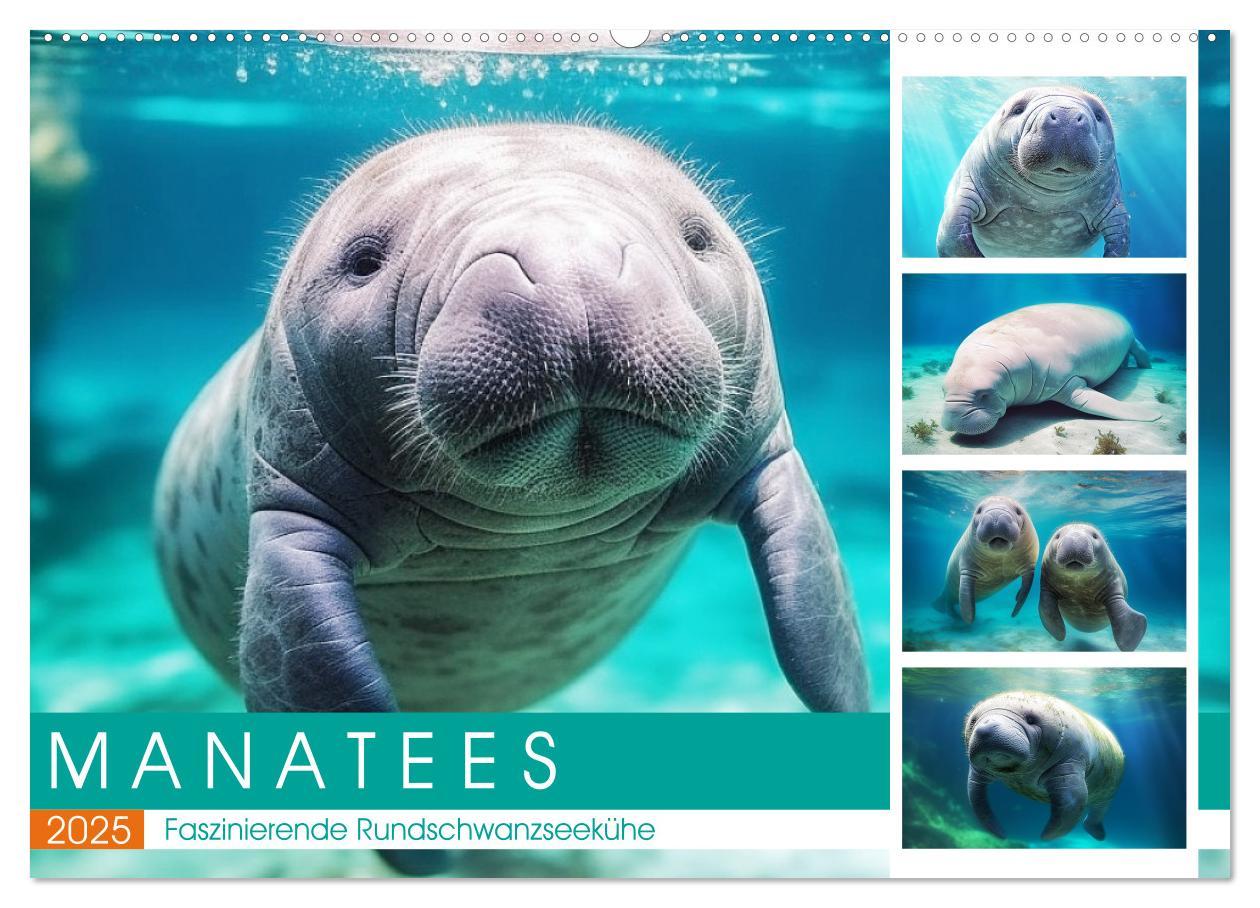 Cover: 9783383893506 | Manatees. Faszinierende Rundschwanzseekühe (Wandkalender 2025 DIN...