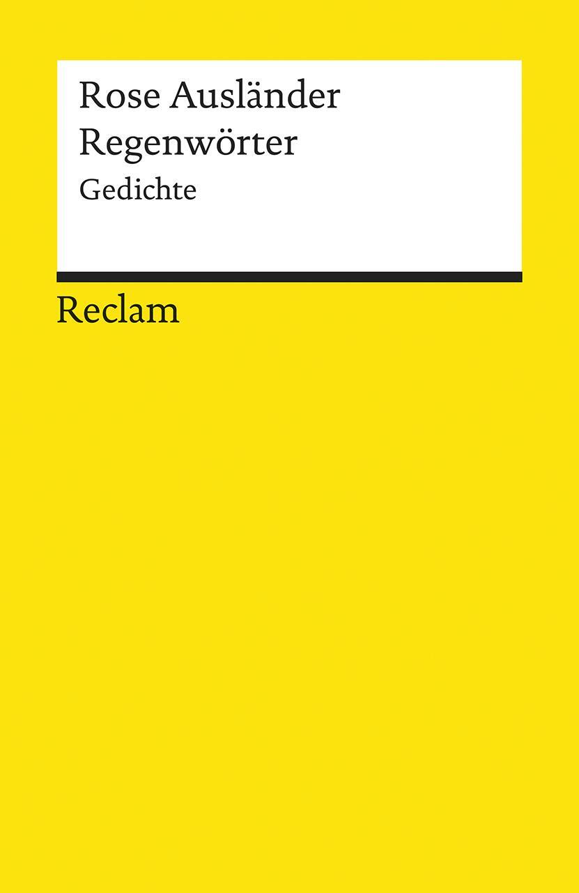 Cover: 9783150089590 | Regenwörter | Rose Ausländer | Taschenbuch | Deutsch | 1998