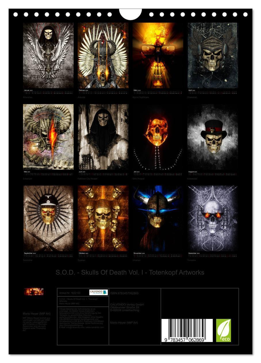 Bild: 9783457062869 | S.O.D. - Skulls Of Death Vol. I - Totenkopf Artworks (Wandkalender...