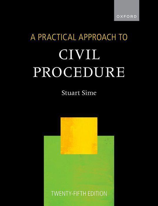 Cover: 9780192859365 | A Practical Approach to Civil Procedure | Stuart Sime | Taschenbuch