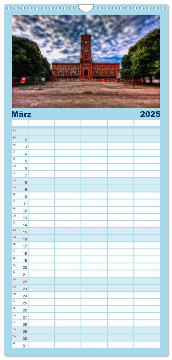 Bild: 9783457118542 | Familienplaner 2025 - Berlin mit 5 Spalten (Wandkalender, 21 x 45...