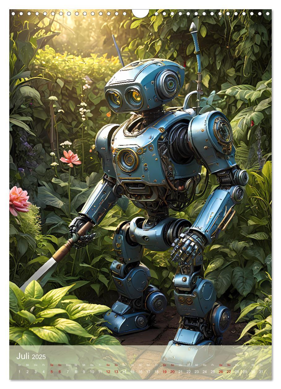 Bild: 9783457150597 | Roboter im Garten - Kleine Helfer (Wandkalender 2025 DIN A3 hoch),...