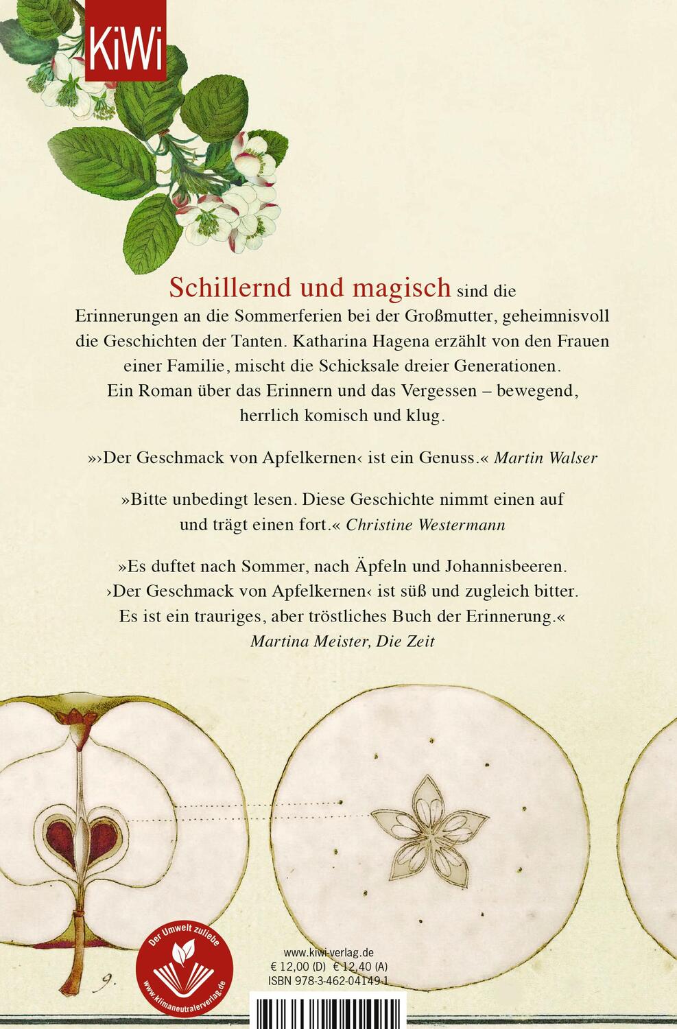 Rückseite: 9783462041491 | Der Geschmack von Apfelkernen | Katharina Hagena | Taschenbuch | KIWI