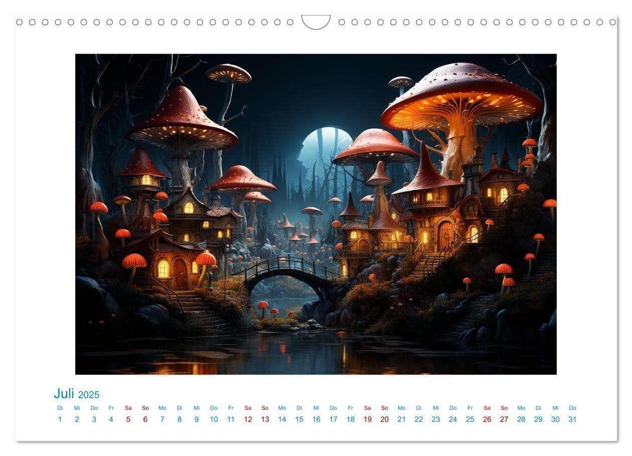 Bild: 9783383884238 | Märchenhafte Pilzhäuser (Wandkalender 2025 DIN A3 quer), CALVENDO...