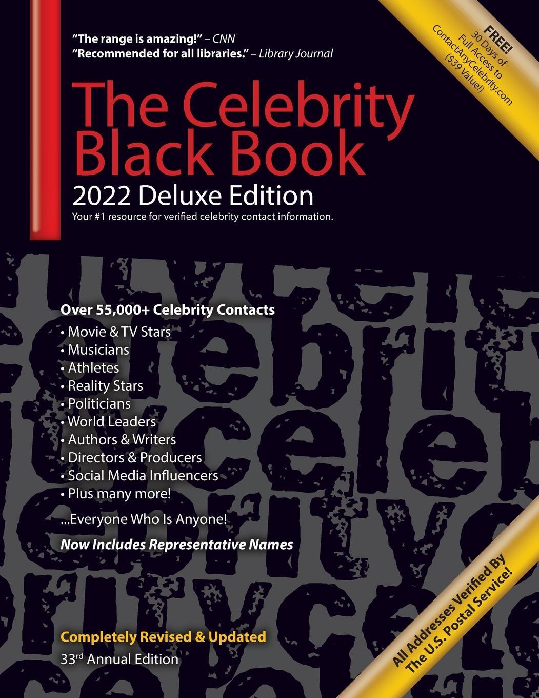 Cover: 9781604870220 | The Celebrity Black Book 2022 (Deluxe Edition) for Fans, Businesses...