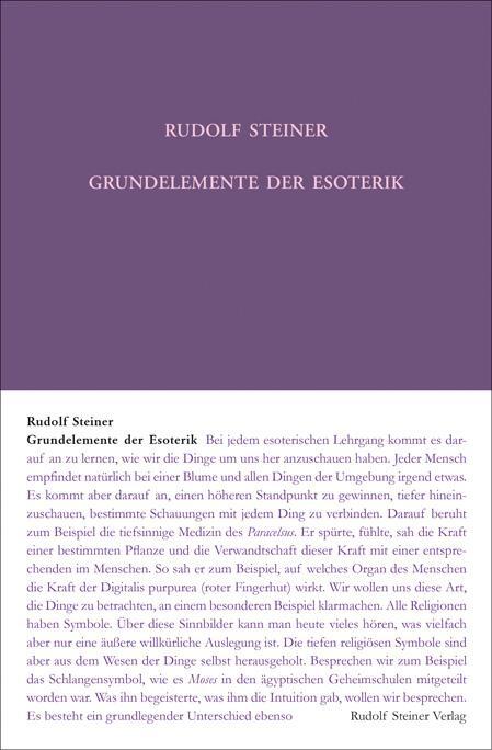 Cover: 9783727409363 | Rudolf Steiner Gesamtausgabe 93a . Grundelemente der Esoterik | Rudolf