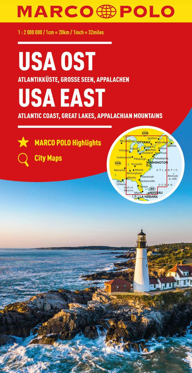 Cover: 9783575016997 | MARCO POLO Kontinentalkarte USA Ost 1:2 Mio. | (Land-)Karte | Deutsch