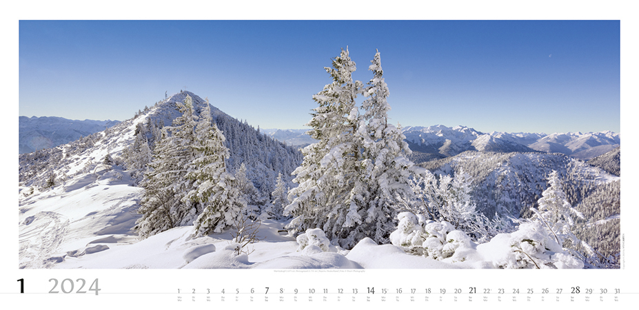 Bild: 9783840083921 | Alpenpanorama Kalender 2024. Die Berge der Schweiz, Deutschlands...
