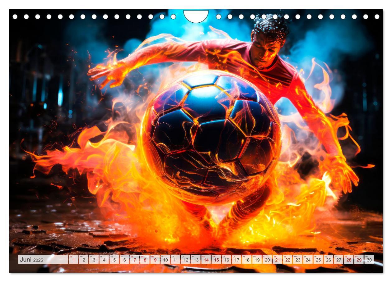 Bild: 9783383841644 | FUßBALLFIEBER Dynamische Szenen (Wandkalender 2025 DIN A4 quer),...